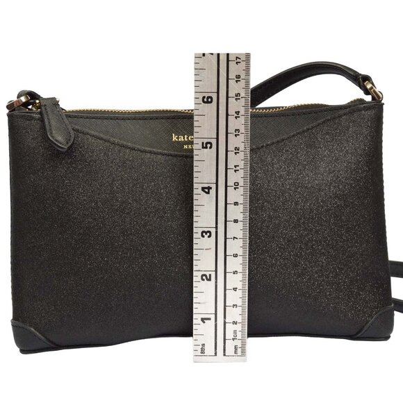Pretty Kate Spade New York Monica Glitter Medium Black Crossbody - Picture 9 of 12